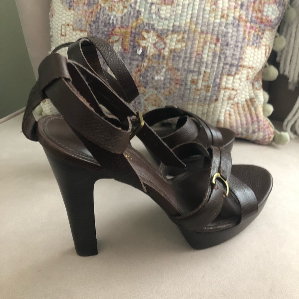 LAUREN stiletto leather strappy sandal